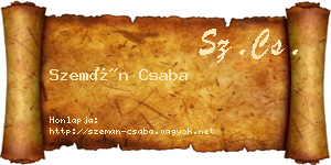 Szemán Csaba névjegykártya