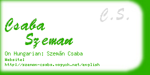csaba szeman business card
